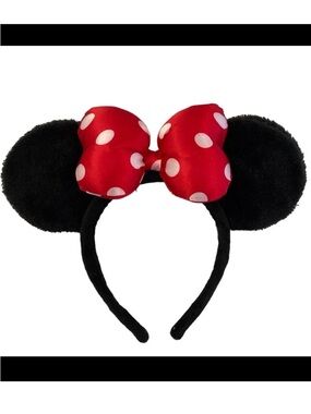 Red Polka Dot Bow Minnie Mouse Ears Headband Walt Disney world souvenir